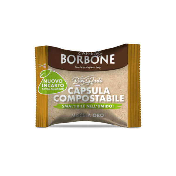 Borbone Capsula COMPOSTABILE Miscela Oro Don Carlo Compatibile Lavazza A Modo Mio Conf 100 Pz - immagine 4