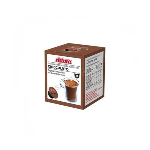 dolce-gusto-cioccolato-ristora Ristora Cioccolato compatibile con le Macchine da Caffè a marchio Nescafé® Dolce Gusto® Conf 10 Pz - immagine 1
