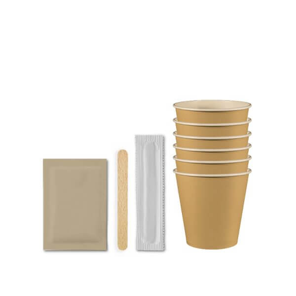 Kit Accessori 50 Pz Degustazione Ecologico con Zucchero Di Canna - immagine 1