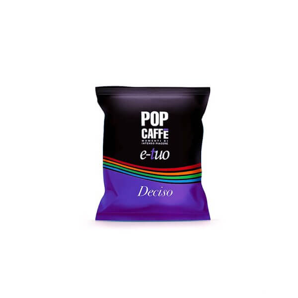 Pop Caffè Capsule E-Tuo Miscela Deciso Compatibili Fior Fiore Coop e Lui Caffè Conf 100 Pz - immagine 1