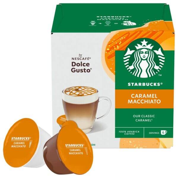 starbucks-caramel-macchiato-by-dolce-gusto STARBUCKS® Caramel Macchiato by Nescafé® Dolce Gusto® conf. 12 pz - immagine 1