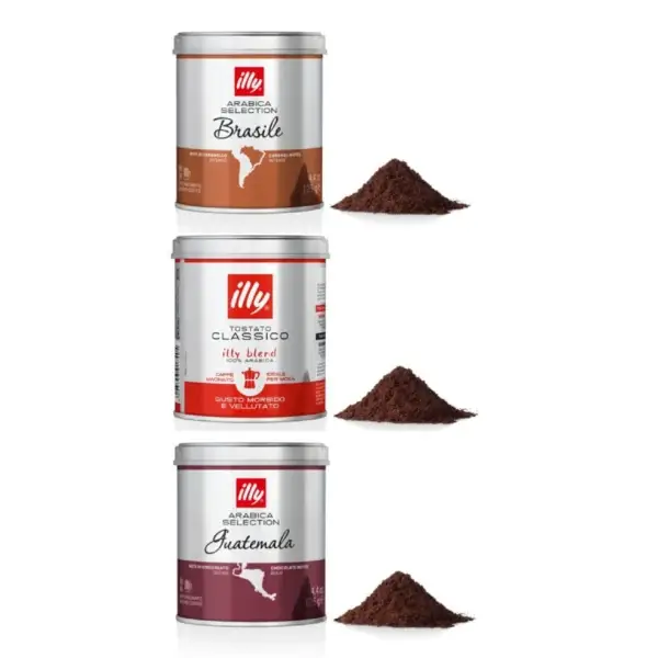 24674_High_1x_10tfh1 Illy Christmas Box 3 Barattoli 125gr Cad. Classico Brasile Guatemala - immagine 3